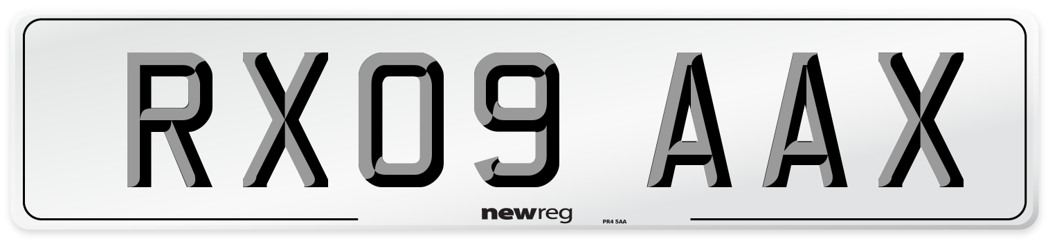RX09 AAX Number Plate from New Reg